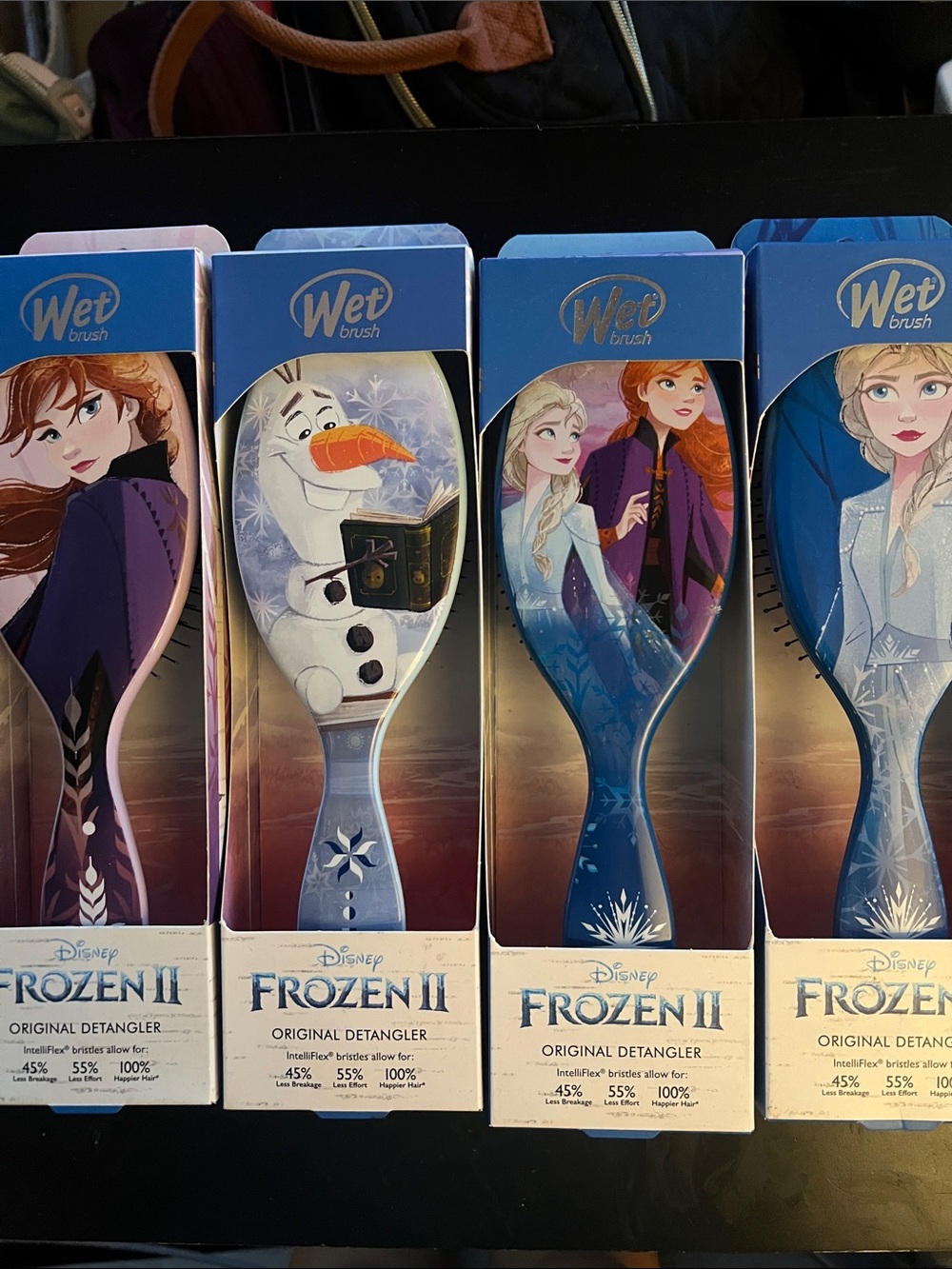 Wet Brush Disney Frozen II Kids Hair Detangler - Blue Elsa & Friends Set of 4